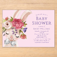 Lapin de Pâques Floral Aquarelle Fête de Naissance