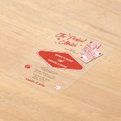Invitations En Acrylique Las Vegas Destination Mariage parfait (Poser)
