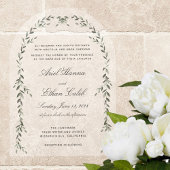 Invitations En Acrylique Laurel Leaf Archway Mariage élégant