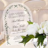 Invitations En Acrylique Laurel Leaf Archway Mariage élégant