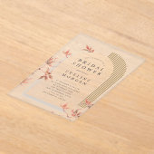 Invitations En Acrylique L'automne Boho Vibe Arch quitte la nuptiale (Poser)