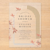 Invitations En Acrylique L'automne Boho Vibe Arch quitte la nuptiale (Recto)