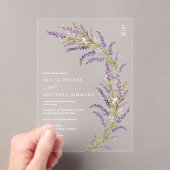 Invitations En Acrylique Lavender Automne automne mariage d'aquarelle flora (In situ (ordinateur de poche))
