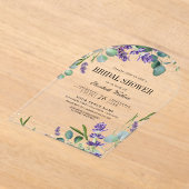 Invitations En Acrylique Lavender Eucalyptus Bridal Shower (Poser)