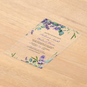 Invitations En Acrylique Lavender Eucalyptus Wedding (Poser)