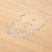 Invitations En Acrylique Lavender mariage français acrylique enregistrer la (Poser)