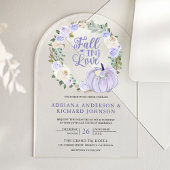 Invitations En Acrylique Lavender Roses Pumpkin Wedding