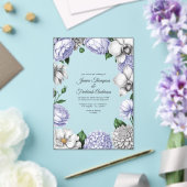 Invitations En Acrylique Lavender & Silver Modern Botanical Wedding (Insitu (Mariage))