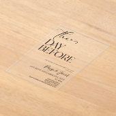 Invitations En Acrylique Le Jour Avant Le Déjeuner De La Répétition Mariage (Poser)