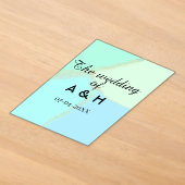 Invitations En Acrylique Le mariage du nom de couple lettre initiale date (Poser)
