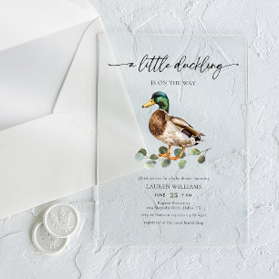 Invitations En Acrylique Le Petit Caneton Est En Route Fête Prénatale Canar