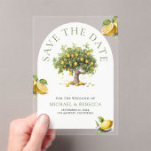 Invitations En Acrylique Lemon Tree Arch Wedding Save the Date (In situ (ordinateur de poche))