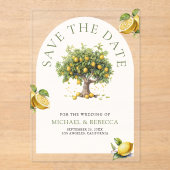 Invitations En Acrylique Lemon Tree Arch Wedding Save the Date (Recto)