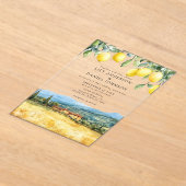 Invitations En Acrylique Lemons Tuscan Scene Italy Wedding (Poser)