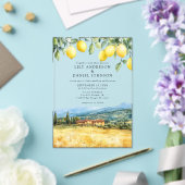 Invitations En Acrylique Lemons Tuscan Scene Italy Wedding (Insitu (Mariage))