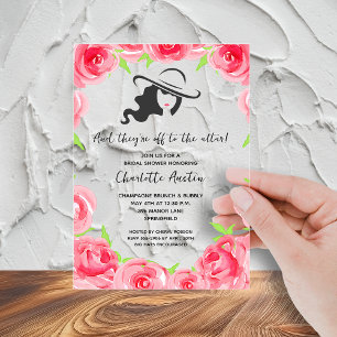 Invitations En Acrylique L'enterrement de vie de jeune fille Chapeau géant 
