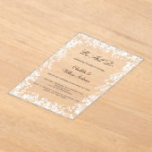 Invitations En Acrylique Les flocons de neige renouent avec le voeu mariage (Poser)