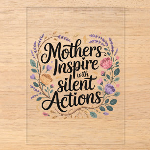 Invitations En Acrylique Les mères inspirent par des actions silencieuses