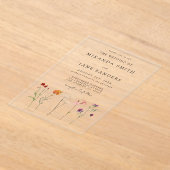 Invitations En Acrylique Lesbian Pride Floral Mariage (Poser)