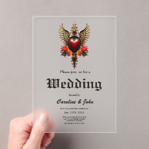 Invitations En Acrylique L'esprit du style vintage merveilleux.