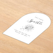 Invitations En Acrylique Let Love Sparkle Modern Minimalist Wedding  (Poser)