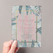 Invitations En Acrylique L'Été J'Ai Transformé La Fête des mariées De Resor (In situ (ordinateur de poche))