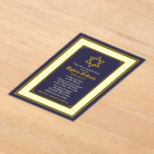 Invitations En Acrylique L'étoile de David Bar Mitzvah (Poser)
