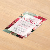 Invitations En Acrylique Let's Be Merry Christmas Bridal Shower (Poser)