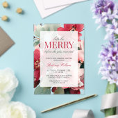 Invitations En Acrylique Let's Be Merry Christmas Bridal Shower (Insitu (Mariage))