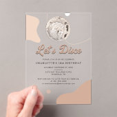 Invitations En Acrylique Lets Disco Retro Super 30e fête d'anniversaire (In situ (ordinateur de poche))