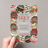 Invitations En Acrylique Let's Get Ugly Christmas Sweater Party (In situ (ordinateur de poche))