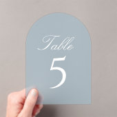 Invitations En Acrylique Light Blue Acrylic Wedding Table Number (In situ (ordinateur de poche))