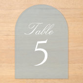 Invitations En Acrylique Light Blue Acrylic Wedding Table Number (Recto)