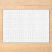 Invitations En Acrylique Light Grey Geometric Tile Pattern (Recto)