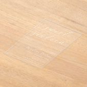 Invitations En Acrylique Lignes minimalistes modernes doux 16 (Poser)
