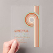 Invitations En Acrylique Lignes raffinées Mariage géométrique Terra Cotta I (In situ (ordinateur de poche))