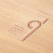 Invitations En Acrylique Lignes raffinées Mariage géométrique Terra Cotta I (Poser)