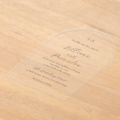 Invitations En Acrylique Lilliana Elegant Mariage moderne (Poser)