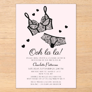 Invitations En Acrylique Lingerie Enterrement de Vie de Jeune Fille Cadeau