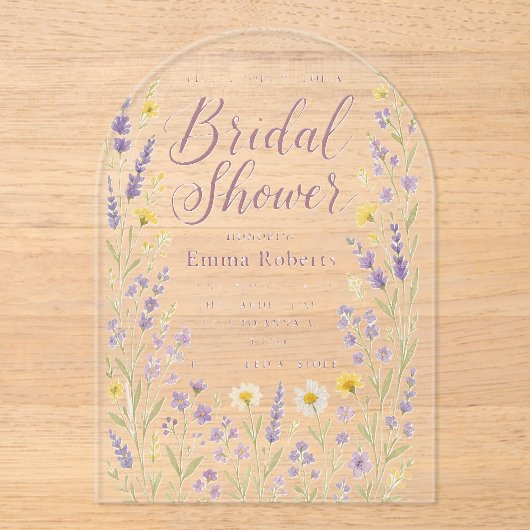 Invitations En Acrylique l'invitation évoque l'élégance et le romantisme (Recto)