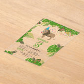Invitations En Acrylique Lion Jungle Fête Animaux Fête Anniversaire (Poser)