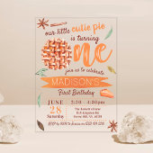 Invitations En Acrylique Little Cutie Pie Automne 1er Anniversaire