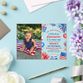 Invitations En Acrylique Little Miss Firecracker 4 juillet 1er anniversaire (Insitu (Mariage))