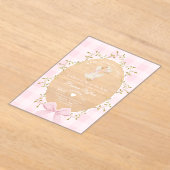 Invitations En Acrylique Little Silly Goose Baby Shower Pink Gingham (Poser)