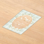 Invitations En Acrylique Little Silly Goose Baby Shower Sage Gingham (Poser)