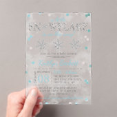 Invitations En Acrylique Little Snowflake Boys Baby shower d'hiver (In situ (ordinateur de poche))