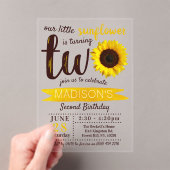 Invitations En Acrylique Little Sunflower 2e anniversaire (In situ (ordinateur de poche))