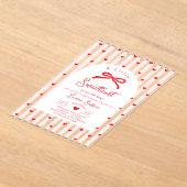 Invitations En Acrylique Little Sweetheart Bow Valentines Baby Shower (Poser)