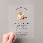 Invitations En Acrylique Livre fleur sauvage Nouveau chapitre commence Fête (In situ (ordinateur de poche))