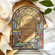 Livres Floraux Élégant Mariage en Verre Cathédrale